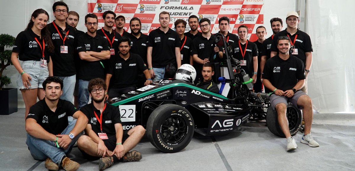 Student engineering team with their Formula Student race car
