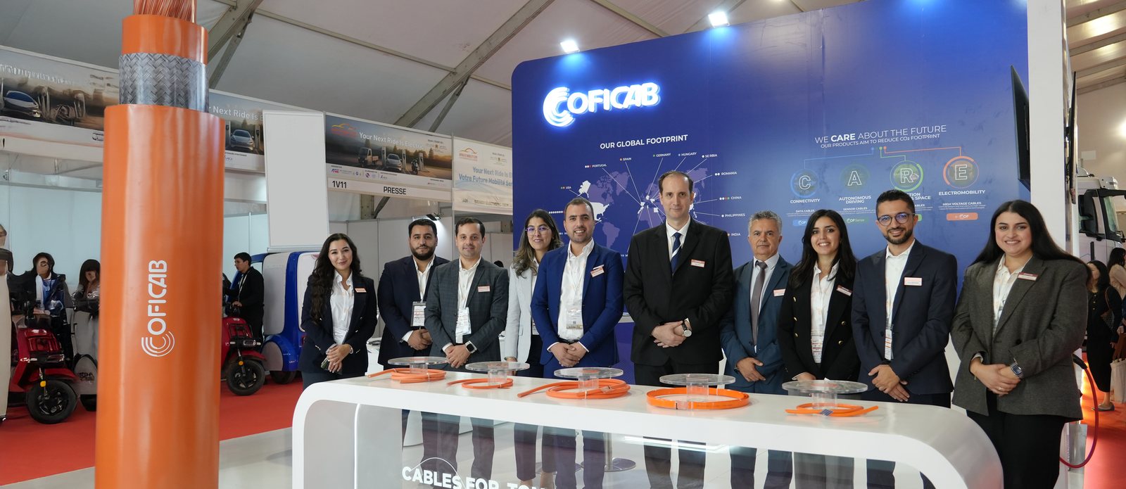 COFICAB team at a trade show booth
