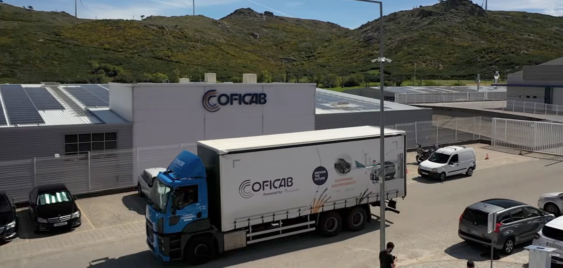COFICAB delivery truck at a plant